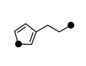 Strukturformel von Histamin, relevant für Histaminintoleranz und Koffeinunverträglichkeit, die Symptome wie Herzrasen und Schwindel verursachen kann, Kaffee Histamin, Hitamin, Histaminintoleranz, Kaffee, Koffein, DAO Enzym