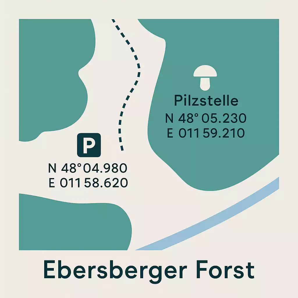 Ebersberger Forst – Fundstelle im dichten Wald