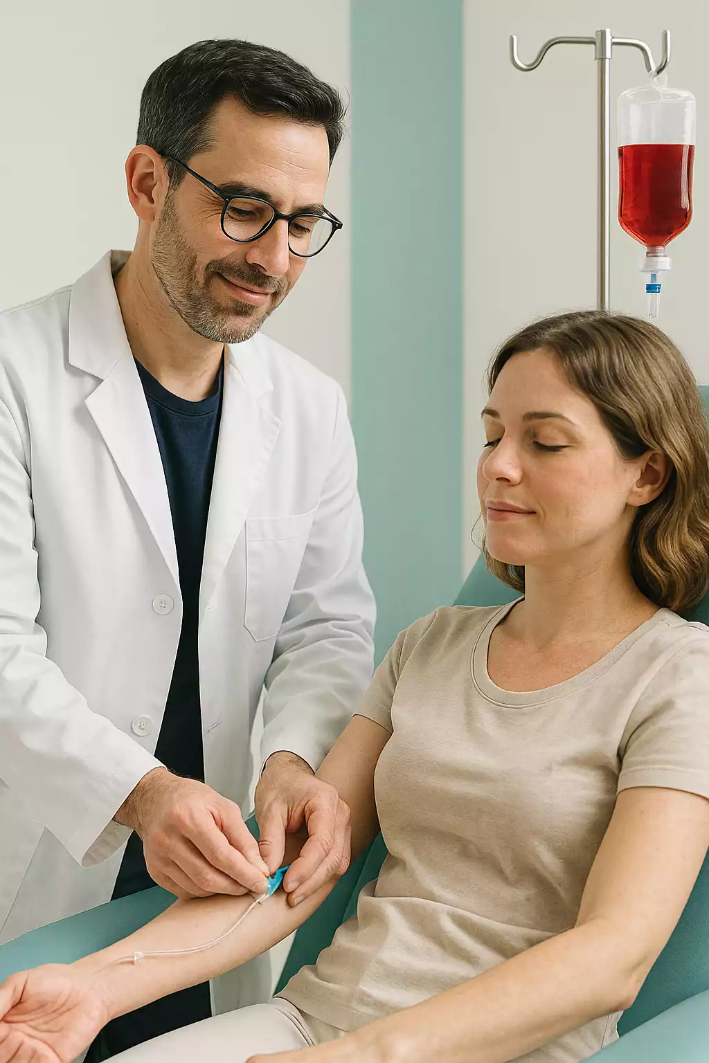 Vitamin- und Eiseninfusion in der Hausarztpraxis am Romanplatz in München Neuhausen