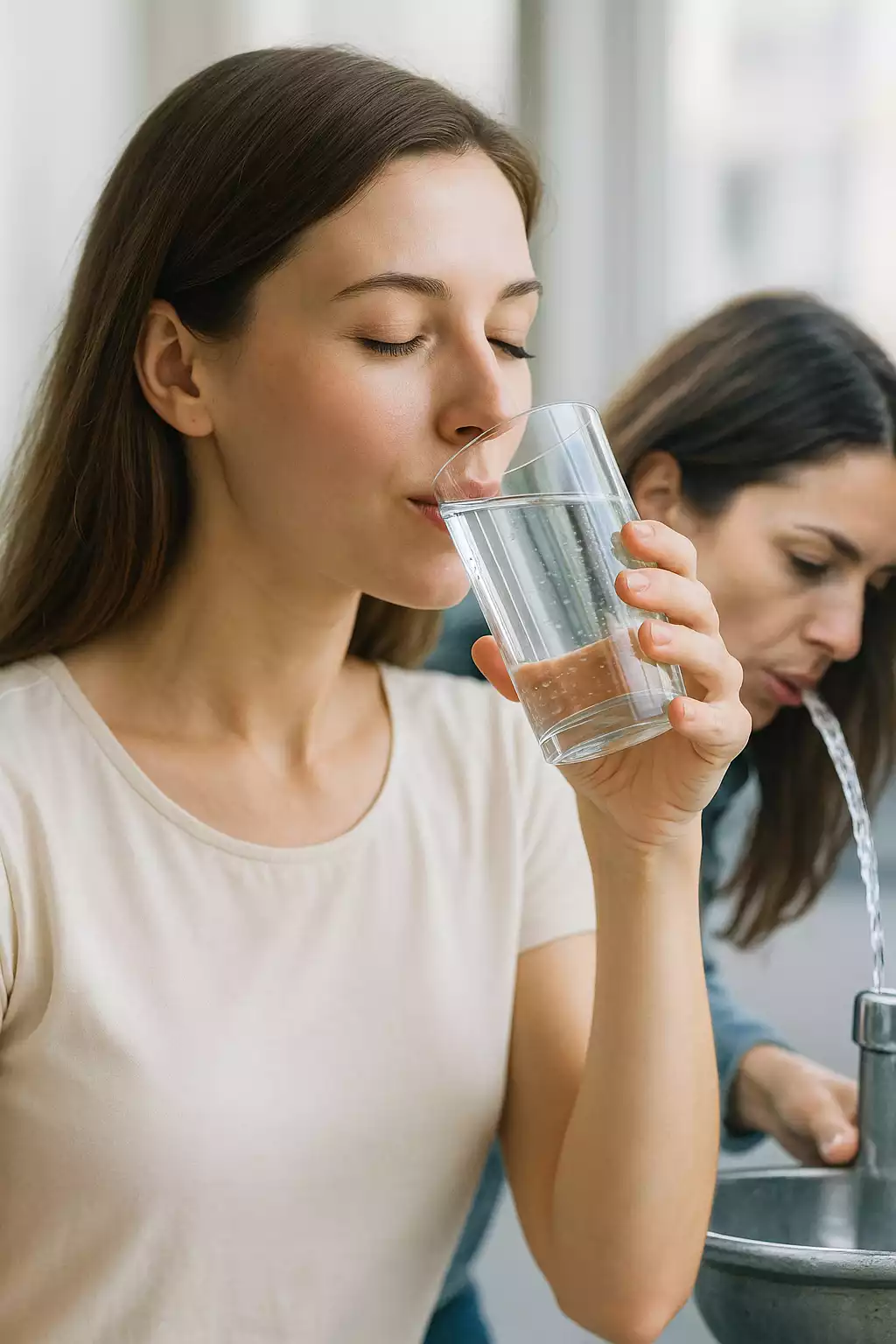 Wasserberatung München – Hausarztpraxis am Romanplatz trinkt Mineralwasser