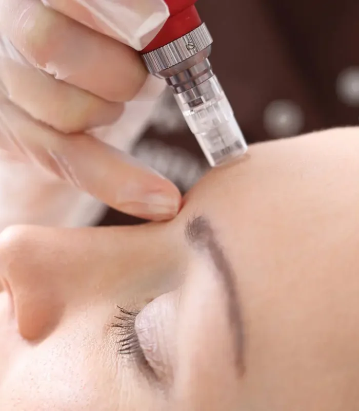 Needle mesotherapy treatment aesthetic execution in the beauty salon exosomen exosomentherapie vampir lifting